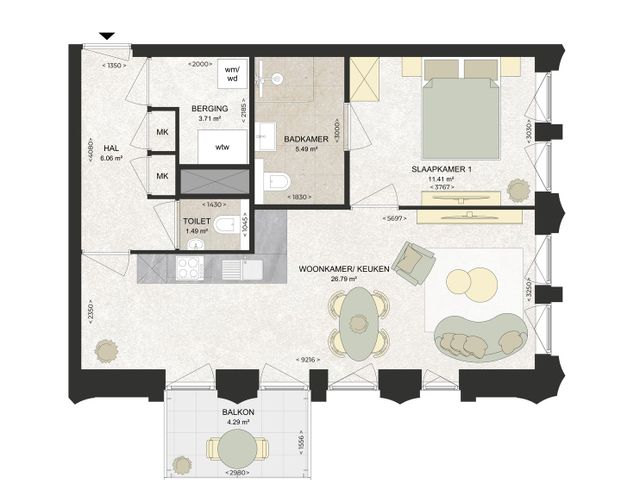 Appartement te huur: Kennedylaan 340 2035 TR Haarlem - Photo 1