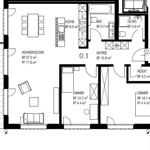 3.5 Zimmer, 105 m², EG - Foto 1