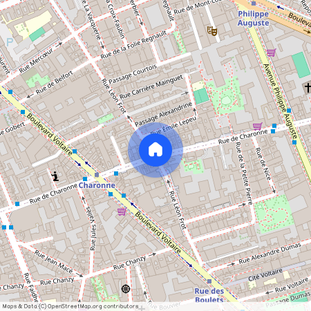 Rue Richard Lenoir, entre Rue de Charonne et Rue Gobert 75011 Paris (11e arrondissement)