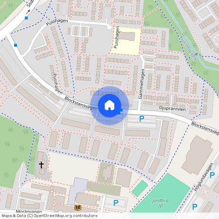 Blockstensvägen, Jordbro