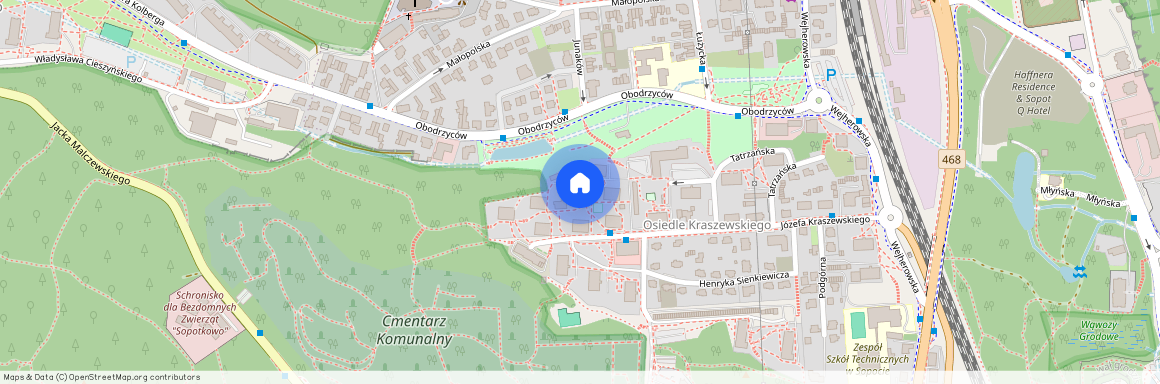 ul. Józefa Kraszewskiego, Kamienny Potok, Sopot, pomorskie