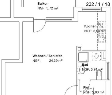 Seniorengerechtes Einzimmerapartment mit Balkon! - Photo 2