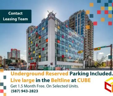 CUBE, Underground Reserved Parking Included. | 1177 11 Ave SW, Calgary - Photo 1