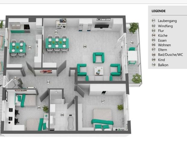 Wohnung 3ZKB mit Balkon und Garage Siegen-Girsberg - Photo 1