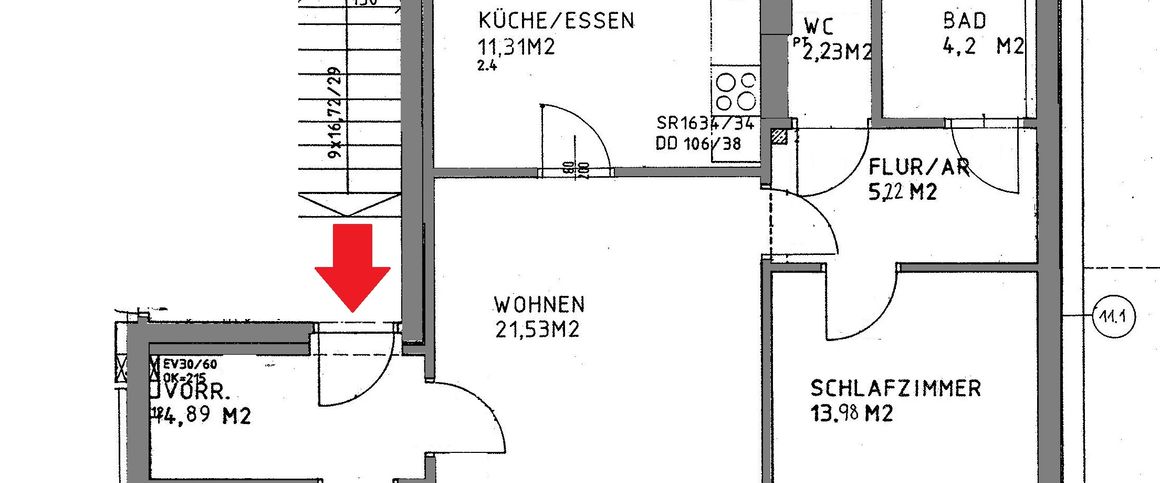 Lichtdurchflutete 3-Zimmer-Wohnung im Obergeschoss mit Balkon - Foto 1