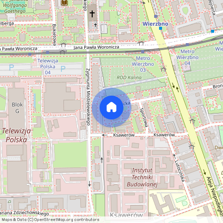 ul. Okęcka 67, Wierzbno, Mokotów, Warszawa, mazowieckie