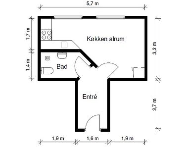 1-værelses studiebolig - Photo 1