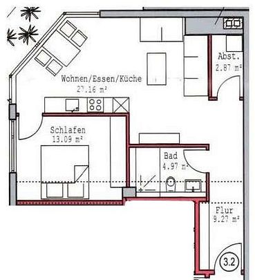 Helle 2-Zimmer Wohnung in idyllischer Lage zu vermieten! - Foto 1