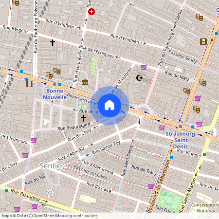 Rue Notre Dame de Recouvrance entre Boulevard de Bonne Nouvelle et Rue de la Lune 75002 Paris (2e arrondissement)