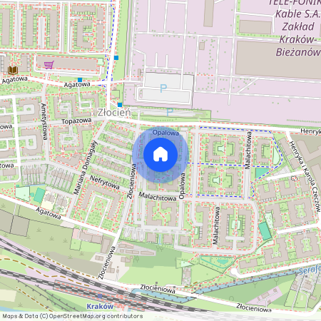 ul. Opalowa, Złocień, Bieżanów-Prokocim, Kraków, małopolskie