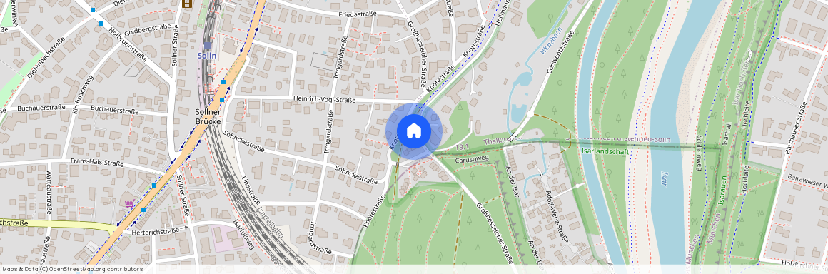 Heilmannstraße, 81479 München Solln ca. 6, 8 km south-west of Munich-center