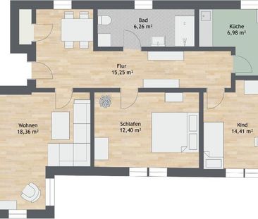 Charmante und großzügige Dachgeschosswohnung! - Photo 1