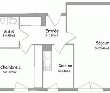 Location Appartement 2 Pièces 48 m² - Photo 2