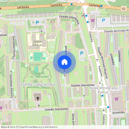 ul. Bitwy pod Siekierkami, Winogrady, Stare Miasto, Poznań, wielkopolskie