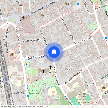 ul. Fryderyka Chopina, Dolny Sopot - Grunwaldzka, Dolny Sopot, Sopot, pomorskie