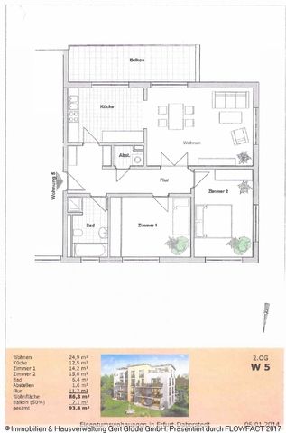 Wohnung der Extraklasse - altersgerechte 3-Raum-Wohnung (Neubau) im 2.OG mit Balkon und Stellplatz, ab Dezember frei - Sorbenweg - Foto 2