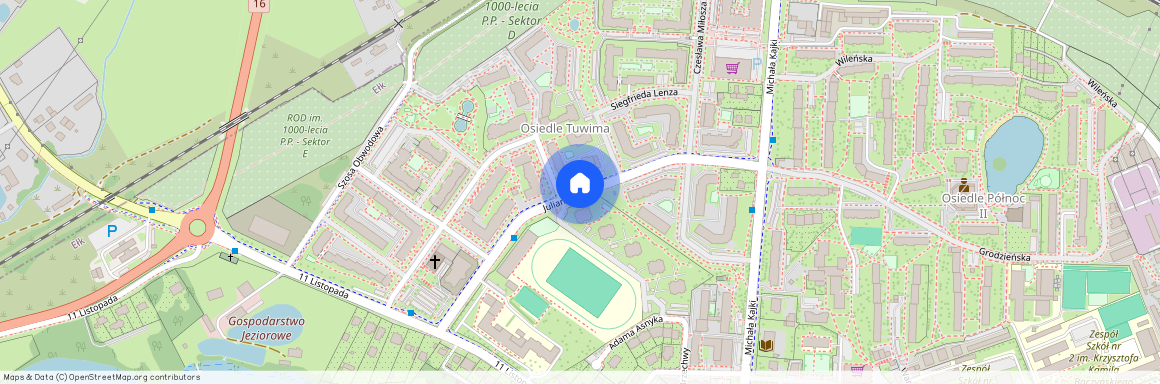 ul. Juliana Tuwima, Ełk, ełcki, warmińsko-mazurskie