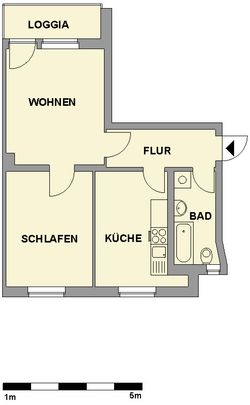 2-Raum-Wohnung mit Balkon in ruhiger Seitenstraße - Foto 1