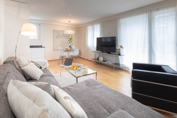 Helle, möblierte 2.5-Zimmer-Attikawohnung mit Balkon in Zürich Wiedikon - Foto 1