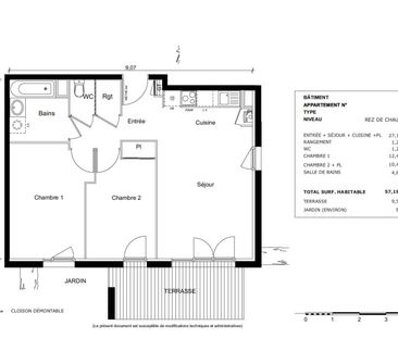 Location Appartement 3 pièces 57m² TOULOUSE 31100 - Photo 2
