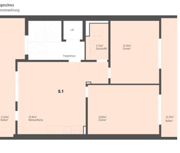 Moderne 3-Zimmerwohnung mit zwei Dachterrassen - Foto 3