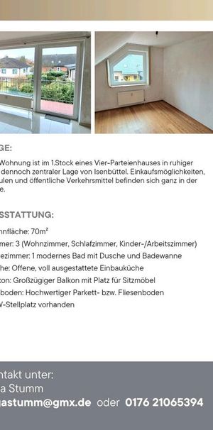 lichtdurchflutete 3-Zimmer-Wohnung in Isenbüttel - Photo 1