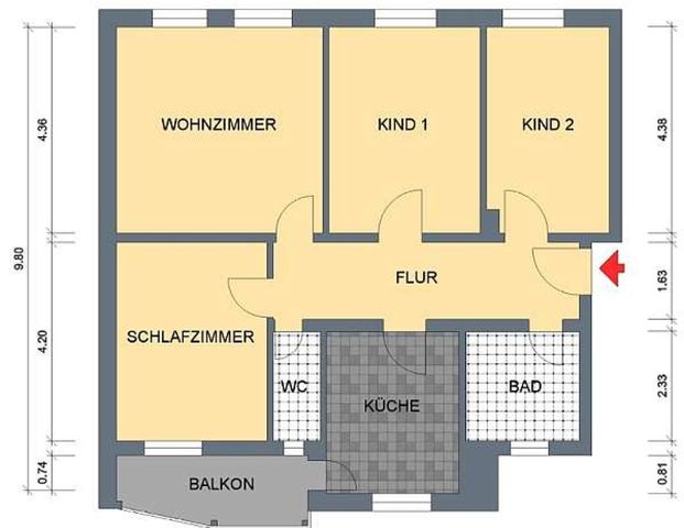 Wohnung, 4 Zimmer (94,95 m²) - Foto 1
