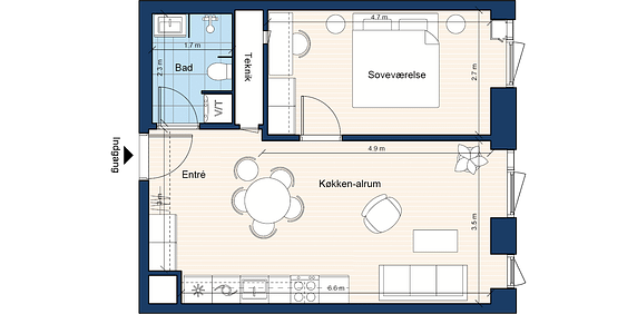 Laurbærvænget 4, st. Dør 3 - Foto 2