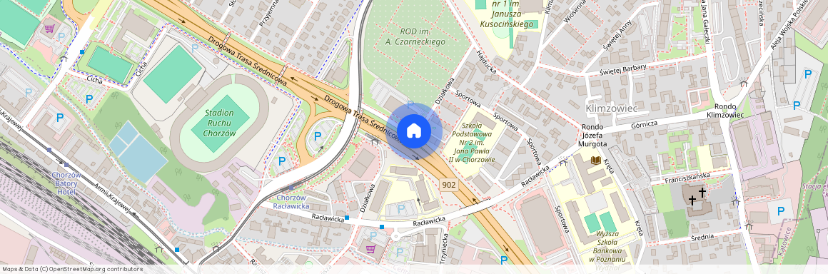ul. Działkowa, Klimzowiec, Centrum, Chorzów, śląskie