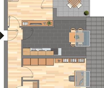 Schicke Dachgeschosswohnung mit Terrasse - Foto 1