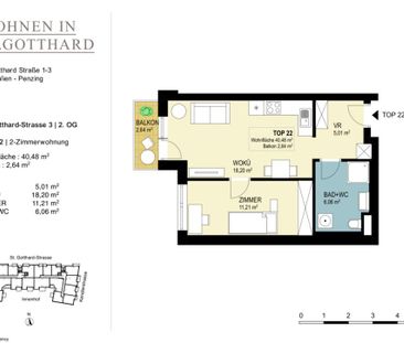 Moderne 2-Zimmer-Wohnung mit Balkon direkt bei der U3 - Photo 2