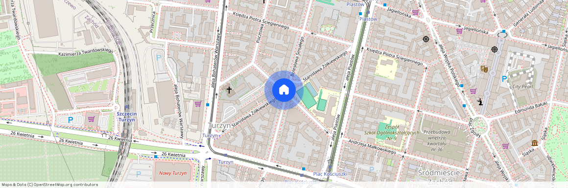 ul. Stanisława Żółkiewskiego, Turzyn, Śródmieście, Szczecin, zachodniopomorskie