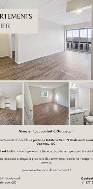 2 CH - 1 SDB - Gatineau - $1,545 /mo - Photo 1