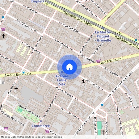 Rue du commerce Paris et Rue Fondary 75015 Paris (15e arrondissement)