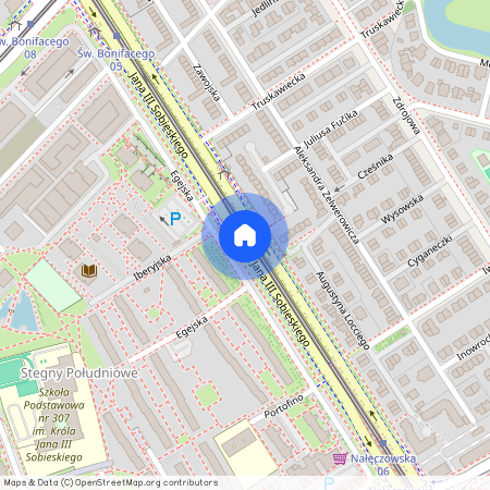 ul. Jana III Sobieskiego, Stegny, Mokotów, Warszawa, mazowieckie