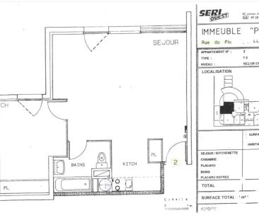 Appartement T2 NANTES Bellamy-Barbin - 49.37 m2 640 Euros - Photo 2