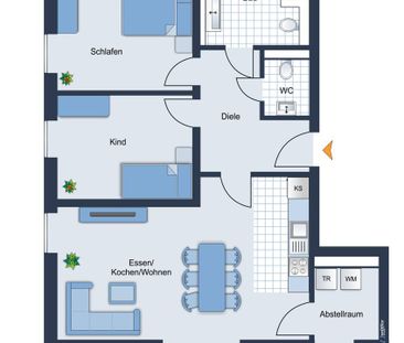 3 Zimmer Wohnung in ruhiger Lage - Foto 2