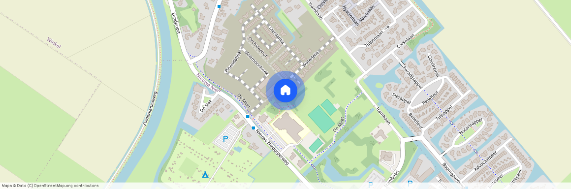 Waterlelie 39, Winkel Dorpsstraat en omgeving, 1731RR