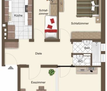 Gemütliche 3-Zimmer-Wohnung mit Balkon! - Foto 1