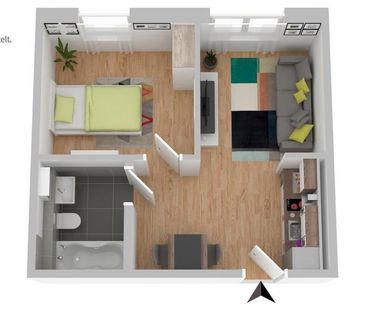 *Nur für Studenten* freies Apartment am Campus Westend mit Terrasse - Foto 2