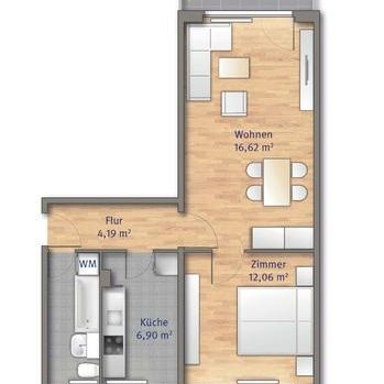 Neu sanierte 2-Raum-Wohnung in Ammendorf - ab April! - Photo 4