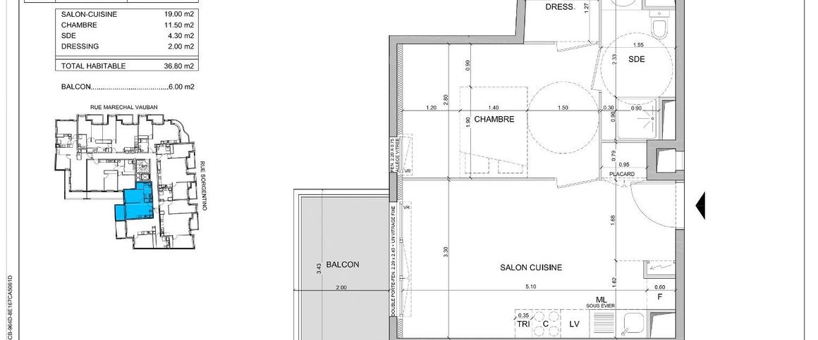 location Appartement T2 DE 36.8m² À NICE - Photo 1