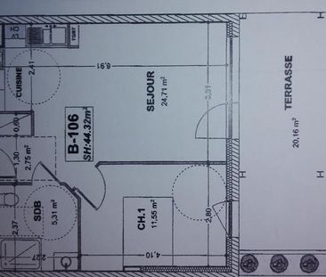 2 pièces - Meublé - 44,88 m² - 1er étage - Colocation non autorisée - Photo 2