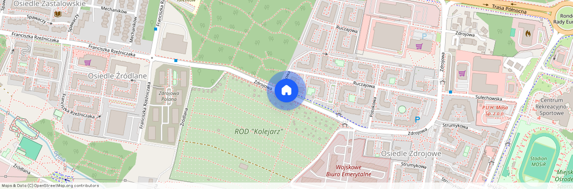 ul. Zdrojowa, Centrum, Zielona Góra, lubuskie