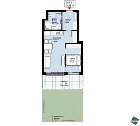 Schöne 1,5-Zimmer Wohnung mit Terrasse und Garten (Beispielfotos) - Foto 4