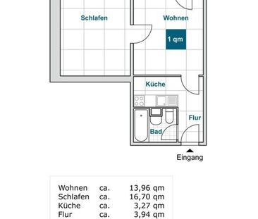 Sanierte 2 Raumwohnung mit Balkon! (WBS) - Foto 1