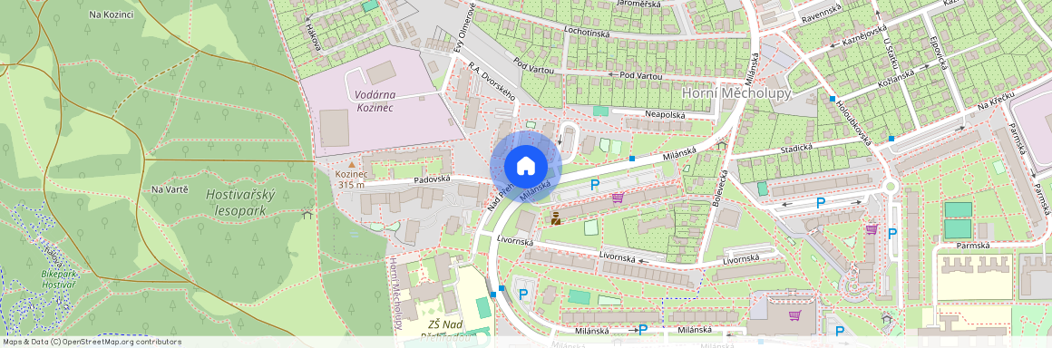 Nad přehradou, Praha 10 - Horní Měcholupy