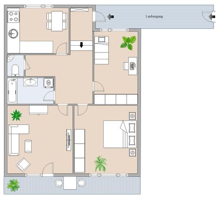 Geräumige 3- Zimmerwohnung, WG-geeignet - Foto 1