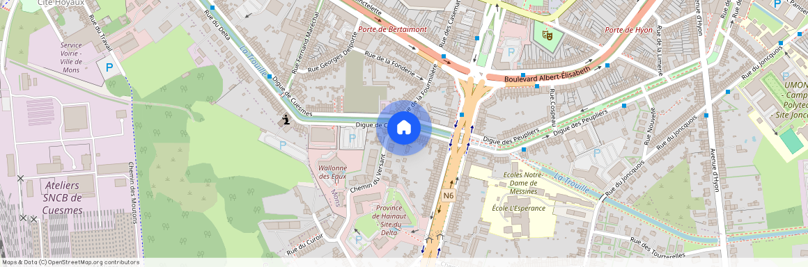 Digue de Cuesmes 54E Bus 21 - 7000 Mons