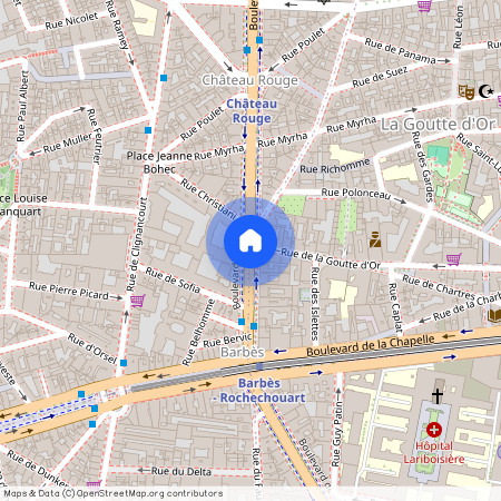 Boulevard Barbès et Rue de la goutte d'or 75018 Paris (18e arrondissement)